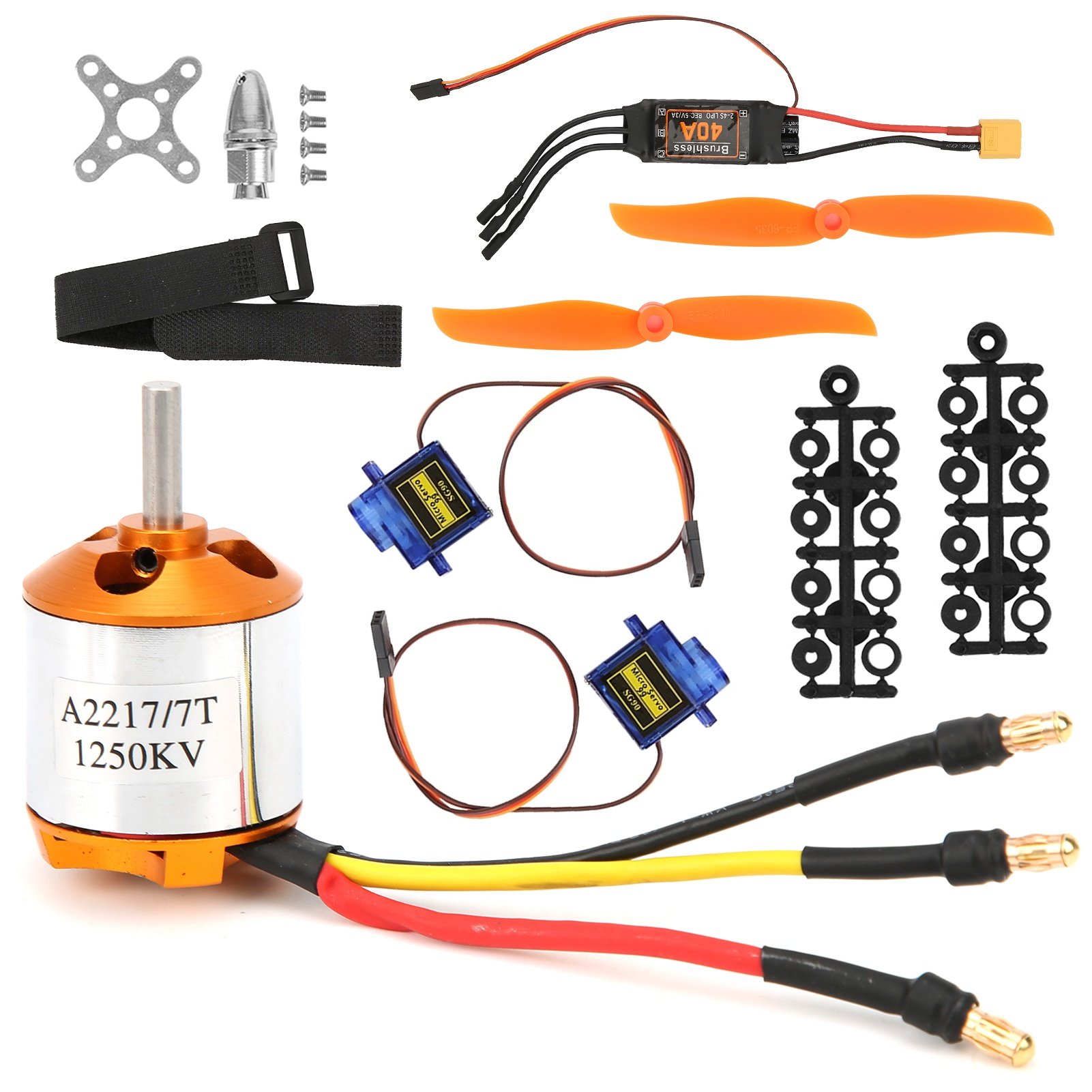 Rc Helicopter Motor - 2217 KV1250モーター 8060プロペラ ステアリングエンジン 40A XT60