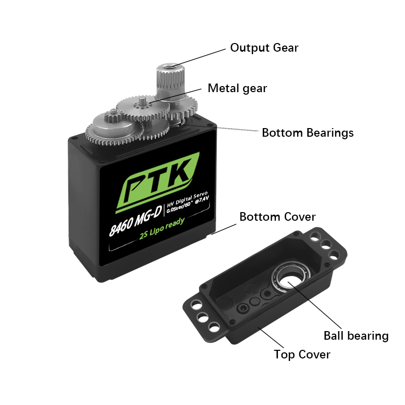 PTK 8460 MG-D9gデジタルサーボメタルギアリモコ - Rc Helicopter Servo のレビューと価格